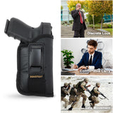 IWB Revolver Holster by Houston - Tuckable ECO Leather Concealed Carry Soft Material | Suede Interior | Fits: Most MIDSIZES & Compact 9/40/45 with Laser