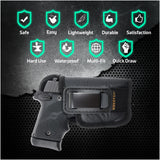 IWB Tuckable ECO Leather Holster - by Houston - Concealment Inside The Waist with Metal Clip FIT Glock 42 / 43 / 43X, SIG P365 / P938 W / Compact Laser