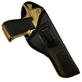 IWB Gun Holster by Houston - ECO Leather Concealed Carry Soft Material | Suede Interior for Maximum Protection | Fits: Magnum Research Dessert Eagle .50 / .50AE / .357 / .44 Caliber 6" Barrel