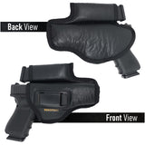 IWB Gun Holster with Mag Pouch by Houston - ECO Leather Concealed Carry Soft Material | FITS Glock 17/21, H &K,Beretta 92 FS,XDM,Ruger 45 BERSA PRO,PX4,FNX 45,FNH 45,HI Point 9/40/45 MM