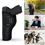 Houston Gun Holsters - ECO Leather Concealed Carry Soft Material | FITS Beretta 92FS | FN 5.7 | Canik TP9 SFX | Ruger 57 | SIG P320 X5 | Beretta APX Target | Glock 34 35 41 | CZ 75 SP01P09, Black