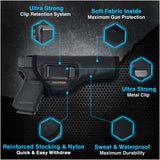 Houston Gun Holsters - ECO Leather Concealed Carry Soft Material | FITS Beretta 92FS | FN 5.7 | Canik TP9 SFX | Ruger 57 | SIG P320 X5 | Beretta APX Target | Glock 34 35 41 | CZ 75 SP01P09, Black