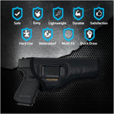 Houston Gun Holsters - ECO Leather Concealed Carry Soft Material | FITS Beretta 92FS | FN 5.7 | Canik TP9 SFX | Ruger 57 | SIG P320 X5 | Beretta APX Target | Glock 34 35 41 | CZ 75 SP01P09, Black