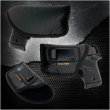 IWB Gun Holster by Houston | ECO Leather Concealment Inside | The Waistband with Metal Clip | Fits: Glock 42 / 43 / 43X, SIG P365 / P938, Kahr PM9 40 / 45 Kel-Tec PF9 / P11 W / COMPACT LASER
