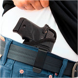 IWB Gun Holster by Houston | ECO Leather Concealment Inside | The Waistband with Metal Clip | Fits: Glock 42 / 43 / 43X, SIG P365 / P938, Kahr PM9 40 / 45 Kel-Tec PF9 / P11 W / COMPACT LASER