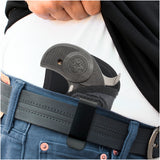 IWB Gun Holster by Houston - ECO Leather Concealment Inside The Waistband with Metal Clip Compatible with Bond Arms | Roughneck | Backup | Texas Defender 1 .410 / 357 / 38 / .9 / .45, 2.5 Barrel