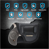 IWB Gun Holster by Houston - ECO Leather Concealment Inside The Waistband with Metal Clip Compatible with Bond Arms | Roughneck | Backup | Texas Defender 1 .410 / 357 / 38 / .9 / .45, 2.5 Barrel