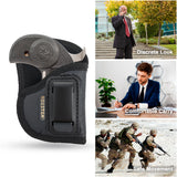 IWB Gun Holster by Houston - ECO Leather Concealment Inside The Waistband with Metal Clip Compatible with Bond Arms | Roughneck | Backup | Texas Defender 1 .410 / 357 / 38 / .9 / .45, 2.5 Barrel