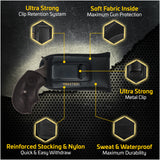 IWB North American Arms Mini Revolvers Holster by Houston - ECO Leather Concealed Carry Soft Material | Suede Interior for Protection | Fits: Black Widow .22 Mag (Ambidextrous)