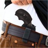 IWB North American Arms Mini Revolvers Holster by Houston - ECO Leather Concealed Carry Soft Material | Suede Interior for Protection | Fits: Black Widow .22 Mag (Ambidextrous)