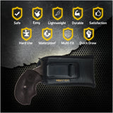 IWB North American Arms Mini Revolvers Holster by Houston - ECO Leather Concealed Carry Soft Material | Suede Interior for Protection | Fits: Black Widow .22 Mag (Ambidextrous)