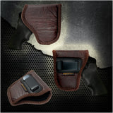IWB S333 Thunderstruck Gun Holster - Revolver 22 WMR by Houston - ECO Leather Concealed Carry Soft Material | Suede Interior for Protection | Fits: S333 Thunderstruck .22 WMR Brown