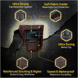 IWB S333 Thunderstruck Gun Holster - Revolver 22 WMR by Houston - ECO Leather Concealed Carry Soft Material | Suede Interior for Protection | Fits: S333 Thunderstruck .22 WMR Brown