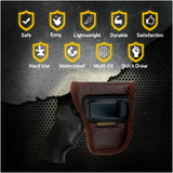 IWB S333 Thunderstruck Gun Holster - Revolver 22 WMR by Houston - ECO Leather Concealed Carry Soft Material | Suede Interior for Protection | Fits: S333 Thunderstruck .22 WMR Brown