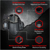 Tactical Pancake Gun Holster Houston - ECO Leather Concealed Carry Soft Material | Suede Interior for Protection | IWB | Right Hand | Fit: Glock 19 17 20 21 22 23 | Beretta 92 FS, PX4, XDM, HK USP, MP