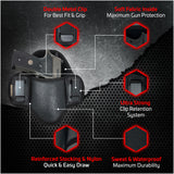 Tactical Pancake Gun Holster Houston - ECO Leather Concealed Carry | Suede Interior for Protection | IWB | Right Hand | Fit: Glock 19 17 20 21 22 23 | Beretta 92 FS, PX4, XDM, HK USP, MP with Laser