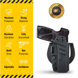 Kydex Holster by Houston Holsters | Concealed Carry Kydex Holsters Strong Metal Clip | OWB IWB Pistol Holster fits for Art KY 24/7