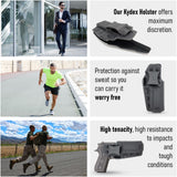 Kydex IWB Black Gun Holster | Inside The Waistband Guns Holsters for Concealed Carry | Reinforced Case Clip for Strong Retention | Kydex Holster HQ for Fast Access | Fits for Beretta 92 / Taurus 92