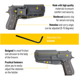 Kydex IWB Black Gun Holster | Inside The Waistband Guns Holsters for Concealed Carry | Reinforced Case Clip for Strong Retention | Kydex Holster HQ for Fast Access | Fits for Beretta 92 / Taurus 92