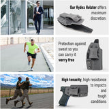 Concealed Carry Iwb Kydex Holster - by Houston | Lined Inside for Strong Retention and Maximum Protection | Reinforced Plastic Clip | Lightweight Durable | for Glock 48