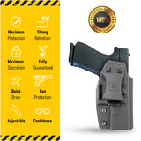 Concealed Carry Iwb Kydex Holster - by Houston | Lined Inside for Strong Retention and Maximum Protection | Reinforced Plastic Clip | Lightweight Durable | for Glock 48