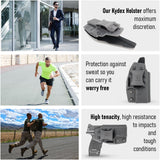 Concealed Carry Iwb Kydex Holster by Houston | Lined Inside for Strong Retention and Maximum Protection | Reinforced Plastic Clip | Lightweight Durable | for Springfield Hellcat