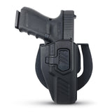 Level II Kydex Holster by Popular Holsters | Concealed Carry Glock 19 Holster Strong Rotating Clip | Glock 19 Holster Concealed Carry | Fit for Glock 19 / 23 / 32 / 17 / 22 / 31 | Level II Secure Glock Holster