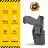 Kydex IWB Black Gun Holster | Inside The Waistband Guns Holsters for Concealed Carry | Reinforced Case Clip for Strong Retention | Kydex Holster HQ for Fast Access | Fits for SAR 9 9mm