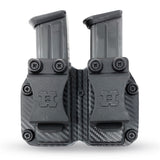 Houston Gun Holsters Double Kydex Magazine Pouch Case Concealment Tactical | Multi Use Holster Belt Loop for Pistol | Double Mag Case Pouch | Fits Double Mag Double Stack Glock .45