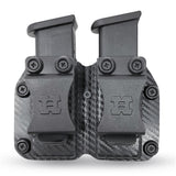 Houston Gun Holsters Double Kydex Magazine Pouch Case Concealment Tactical | Multi Use Holster Belt Loop for Pistol | Double Mag Case Pouch | Fits Double Mag Double Stack Glock .45
