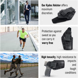 Concealed Carry Iwb Kydex Holster - by Houston | Lined Inside for Strong Retention and Maximum Protection | Reinforced Plastic Clip | Carbon Fiber | Lightweight Durable | for Taurus 24/7 9mm