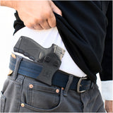 Concealed Carry Iwb Kydex Holster - by Houston | Lined Inside for Strong Retention and Maximum Protection | Reinforced Plastic Clip | Carbon Fiber | Lightweight Durable | for Taurus 24/7 9mm