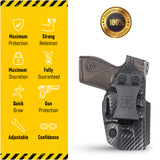 Concealed Carry Iwb Kydex Holster - by Houston | Lined Inside for Strong Retention and Maximum Protection | Reinforced Plastic Clip | Carbon Fiber | Lightweight Durable | for Taurus 709 Slim 9/40