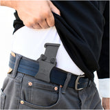 IWB OWB Kydex Magazine Pouch Case by Houston | Gun Holsters Concealment Tactical | Multi Use Holster Belt Loop for Pistol | Inside The Waistband Case Pouch | Fits Single Mag Double Stack 43 / 43X 9 mm