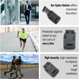 IWB OWB Kydex Magazine Pouch Case by Houston | Gun Holsters Concealment Tactical | Multi Use Holster Belt Loop for Pistol | Inside The Waistband Case Pouch | Fits Double Stack Glock 9/40