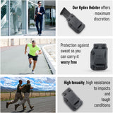 IWB OWB Kydex Magazine Pouch Case by Houston | Gun Holsters Concealment Tactical | Multi Use Holster Belt Loop for Pistol | Inside The Waistband Case Pouch | Fits Single Mag Double Stack .45