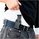 IWB OWB Kydex Magazine Pouch Case by Houston | Gun Holsters Concealment Tactical | Multi Use Holster Belt Loop for Pistol | Inside The Waistband Case Pouch | Fits Single Mag Double Stack .45