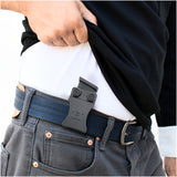 IWB OWB Kydex Magazine Pouch Case by Houston | Gun Holsters Concealment Tactical  | Multi Use Holster Belt Loop for Pistol | Inside The Waistband Case Pouch | Fits Single Stack Glock 9/40