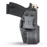 Concealed Carry Iwb Kydex Holster - by Houston | Lined Inside for Strong Retention and Maximum Protection | Reinforced Plastic Clip | Carbon Fiber | Lightweight Durable | for BERSA BP9cc