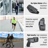 Concealed Carry Iwb Kydex Holster - by Houston | Lined Inside for Strong Retention and Maximum Protection | Reinforced Plastic Clip | Carbon Fiber | Lightweight Durable | for BERSA BP9cc