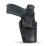 Concealed Carry Iwb Kydex Holster - by Houston | Lined Inside for Strong Retention and Maximum Protection | Reinforced Plastic Clip | Carbon Fiber | Lightweight Durable | for CANIK TP9 SA 9mm