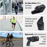 Concealed Carry Iwb Kydex Holster - by Houston | Lined Inside for Strong Retention and Maximum Protection | Reinforced Plastic Clip | Carbon Fiber | Lightweight Durable | for CANIK TP9 SA 9mm