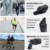 Concealed Carry Iwb Kydex Holster - by Houston | Lined Inside for Strong Retention and Maximum Protection | Reinforced Plastic Clip | Carbon Fiber | Lightweight Durable | for FN 509 9mm
