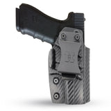 Concealed Carry Iwb Kydex Holster - by Houston | Lined Inside for Strong Retention and Maximum Protection | Reinforced Plastic Clip | Carbon Fiber | Lightweight Durable | for Glock 17