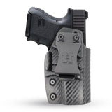 Concealed Carry Iwb Kydex Holster - by Houston | Lined Inside for Strong Retention and Maximum Protection | Reinforced Plastic Clip | Black Color | Lightweight Durable | for Glock 26