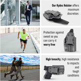 Concealed Carry Iwb Kydex Holster - by Houston | Lined Inside for Strong Retention and Maximum Protection | Reinforced Plastic Clip | Black Color | Lightweight Durable | for Glock 26