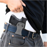 Concealed Carry Iwb Kydex Holster - by Houston | Lined Inside for Strong Retention and Maximum Protection | Reinforced Plastic Clip | Black Color | Lightweight Durable | for Glock 26