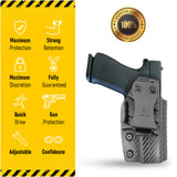 Concealed Carry Iwb Kydex Holster - by Houston | Lined Inside for Strong Retention and Maximum Protection | Reinforced Plastic Clip | Lightweight Durable | for Glock 48
