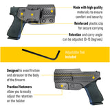 Concealed Carry Iwb Kydex Holster - by Houston | Lined Inside for Strong Retention and Maximum Protection | Reinforced Plastic Clip | Lightweight Durable | for Glock 48