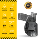 Concealed Carry Iwb Kydex Holster by Houston | Lined Inside for Strong Retention and Maximum Protection | Reinforced Plastic Clip | Lightweight Durable | for Springfield Hellcat